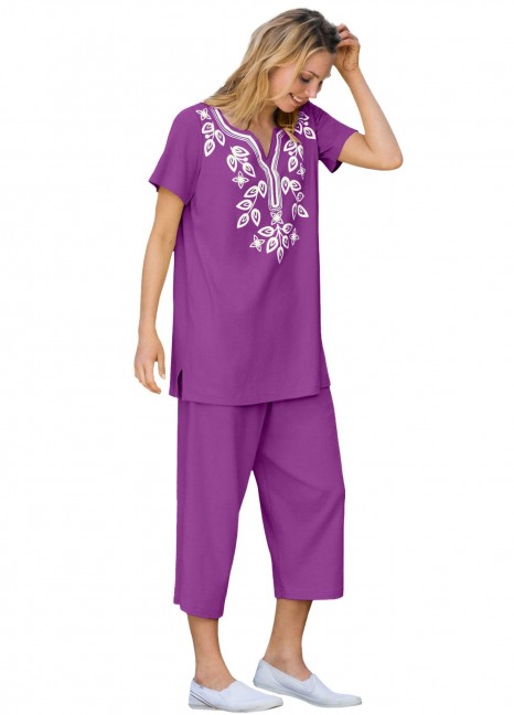 Leaf Pint Plum Capri Pjs
