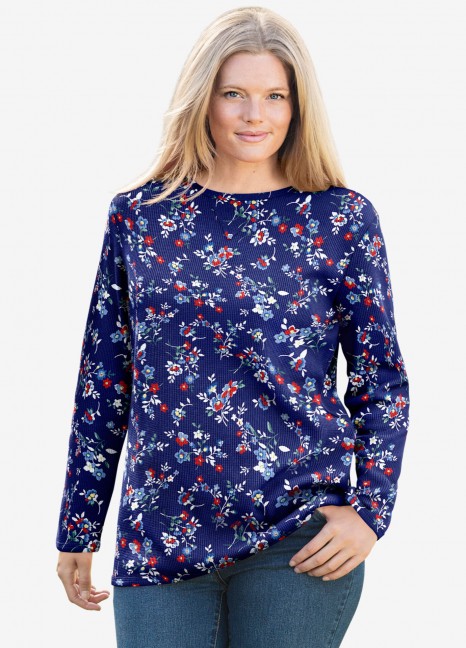 D-Blue Florals Thermal SS-103