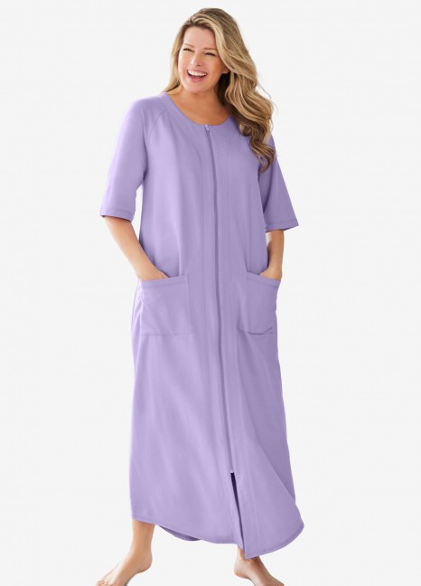 Purple Long French Terry Zip