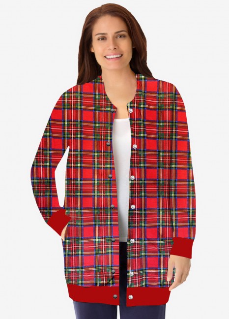 Cardigan Red Checkered