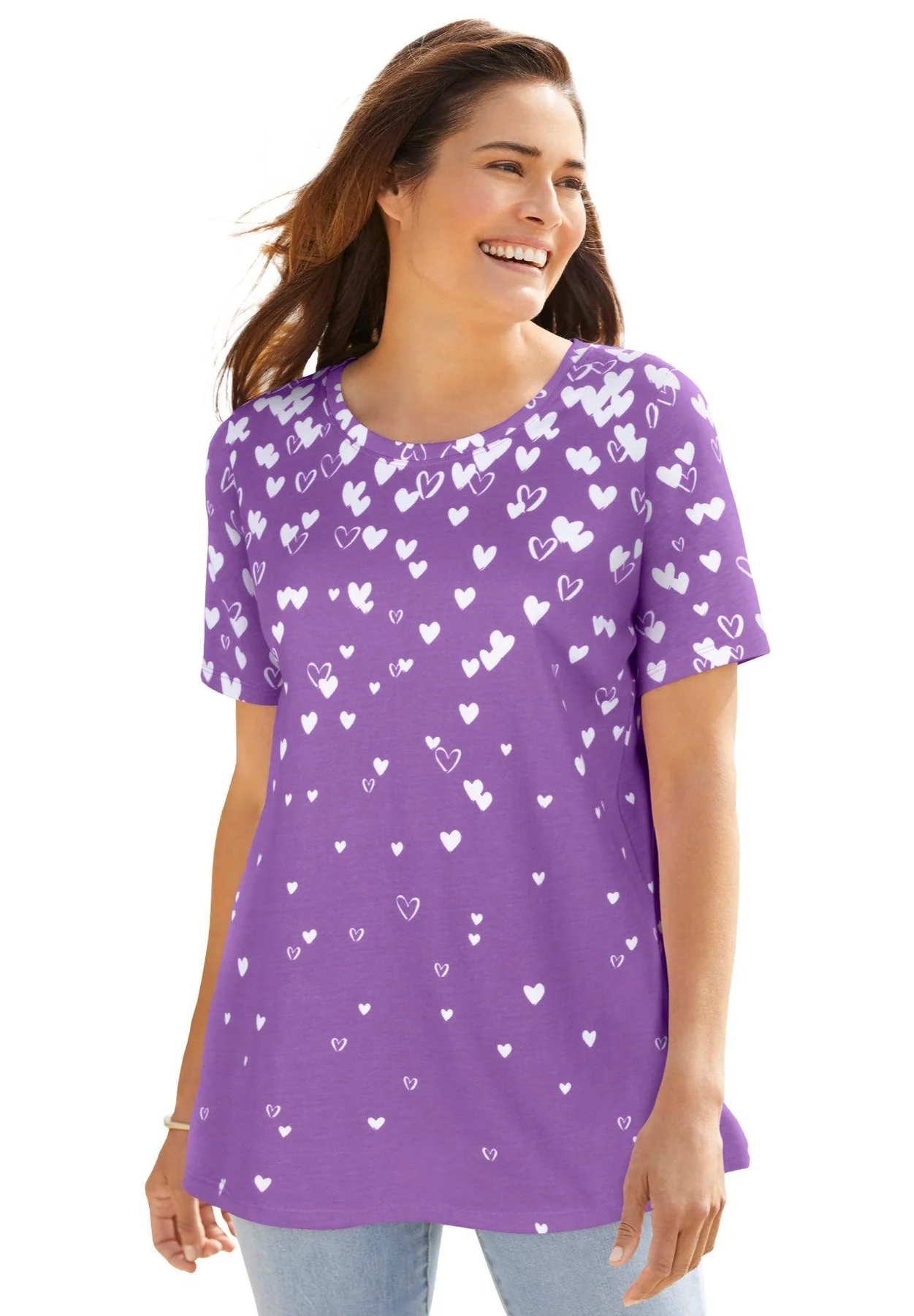 Hearts Purple Top FT-0168