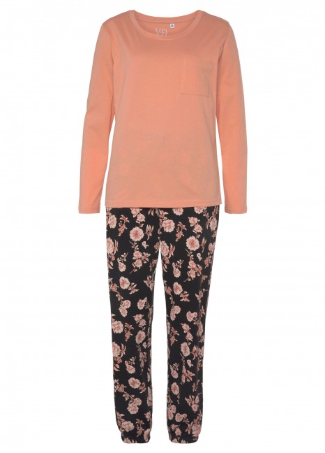 Peach Floral Pocket Pjs VD