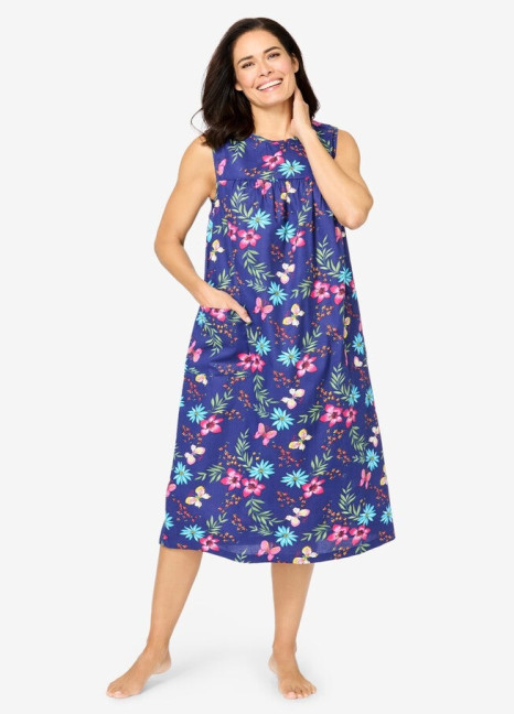 Cotton Dreaming Purple Flowers Long ON