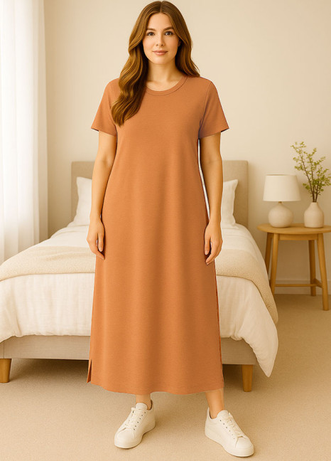Fluid Long Gown Coral