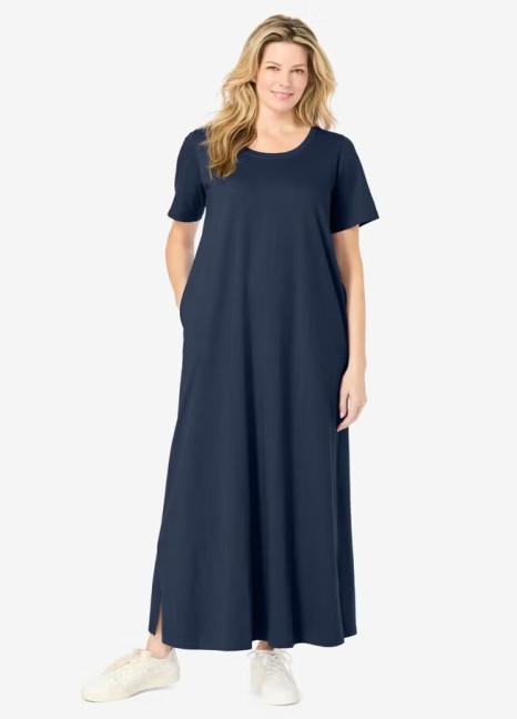 Fluid Long Gown Navy