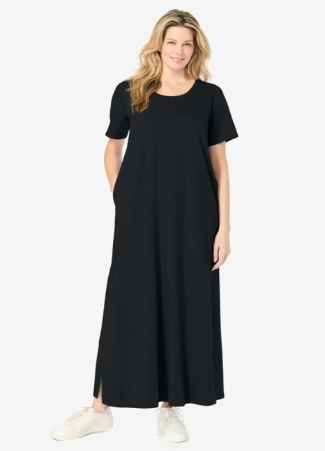 Fluid Long Gown Black