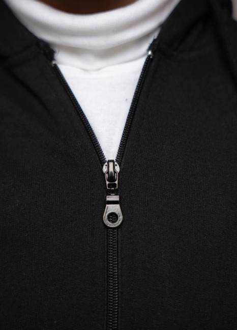 ChillChamps Boys Black Zipper Hoodie