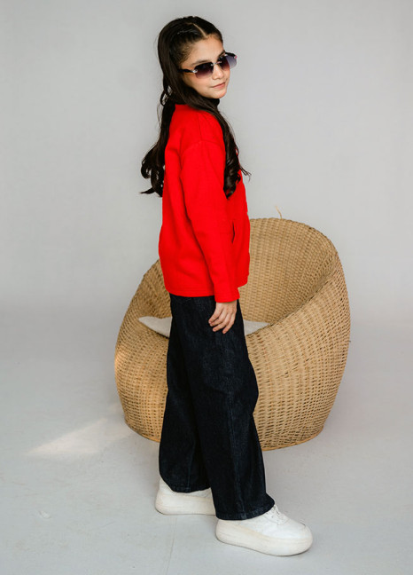 Junior Girls Red Cardigan