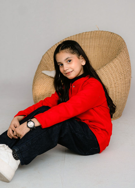 Junior Girls Red Cardigan