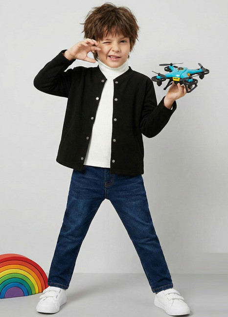 Junior Boys Black Cardigan