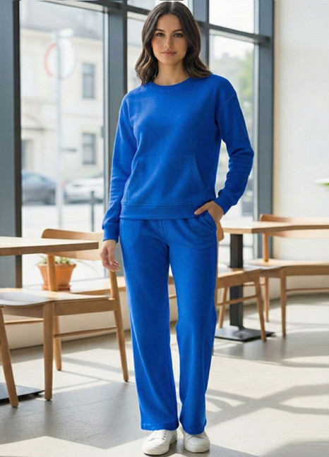 Fleece Co-Ord Set Royal Blue