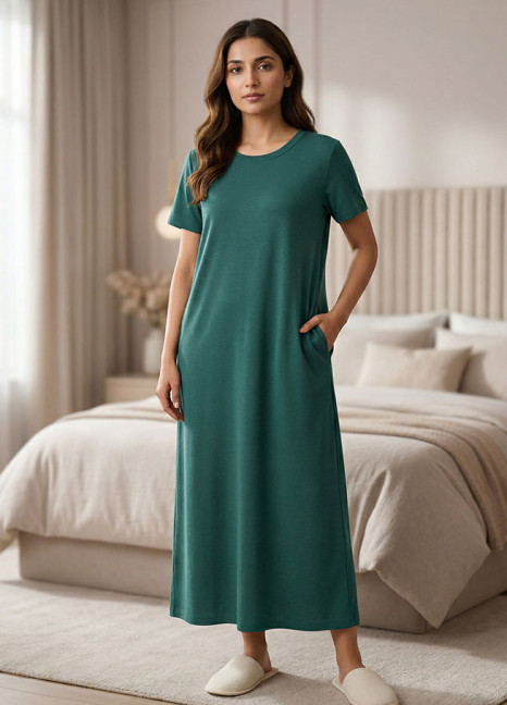 Fluid Long Gown Sea Green