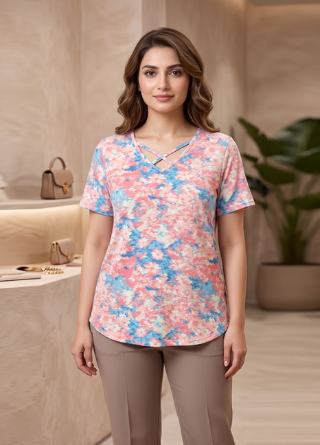 Tie Dye Keyhole HS FT-4537