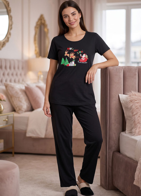 Black Ho Ho Pjs HS
