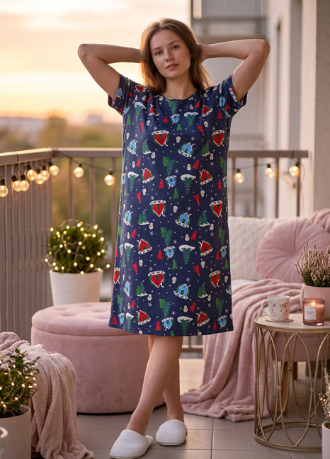 Navy Tree House Long Tee HS 2042