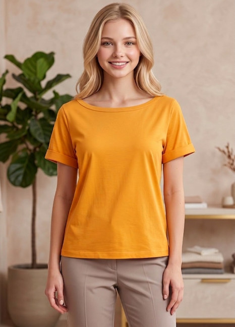 Yellow Boat-Neck HS FT-0233