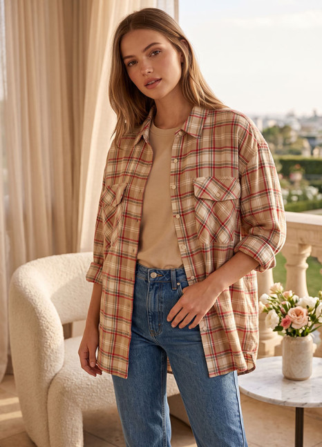 Flannel Gold Checkered