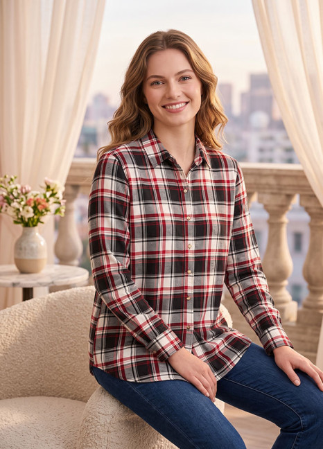Flannel Black-Red Checkered