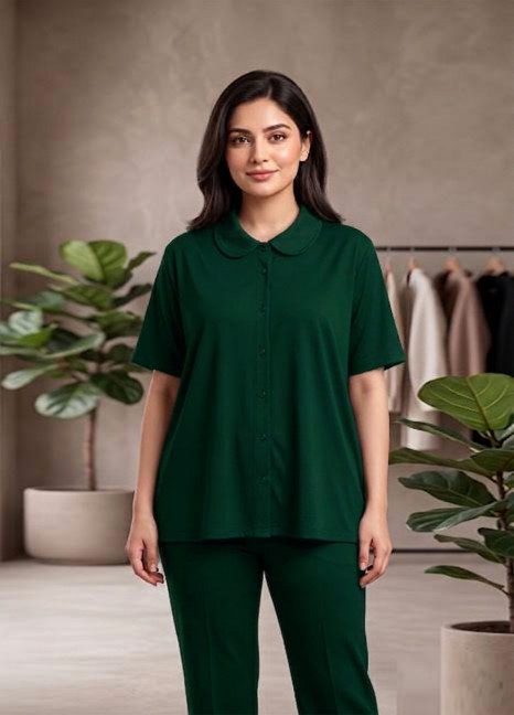 D-Green Polo Button Down FT-5137
