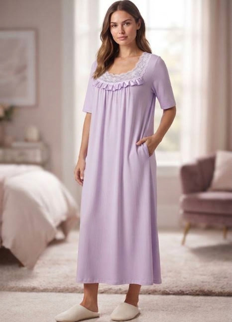 French Purple Lace Maxi 