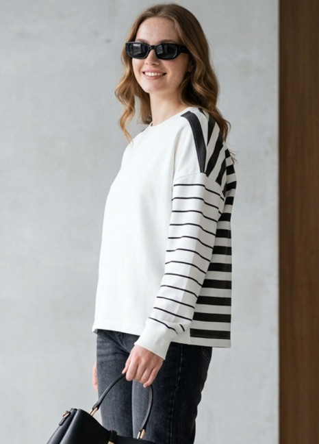 Black Stripe Sweatshirt