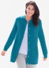 Fleece Henley Cardigan Sea-Green CG-11